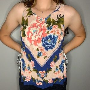 Free people floral patterned tank top